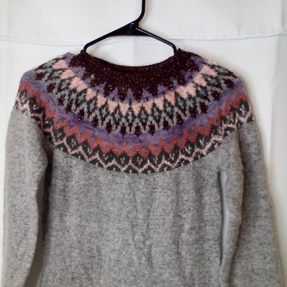 Maurices Sweater Dress Women XS Long Sleeve Soft Stretch Gray Pink - Picture 3 of 15